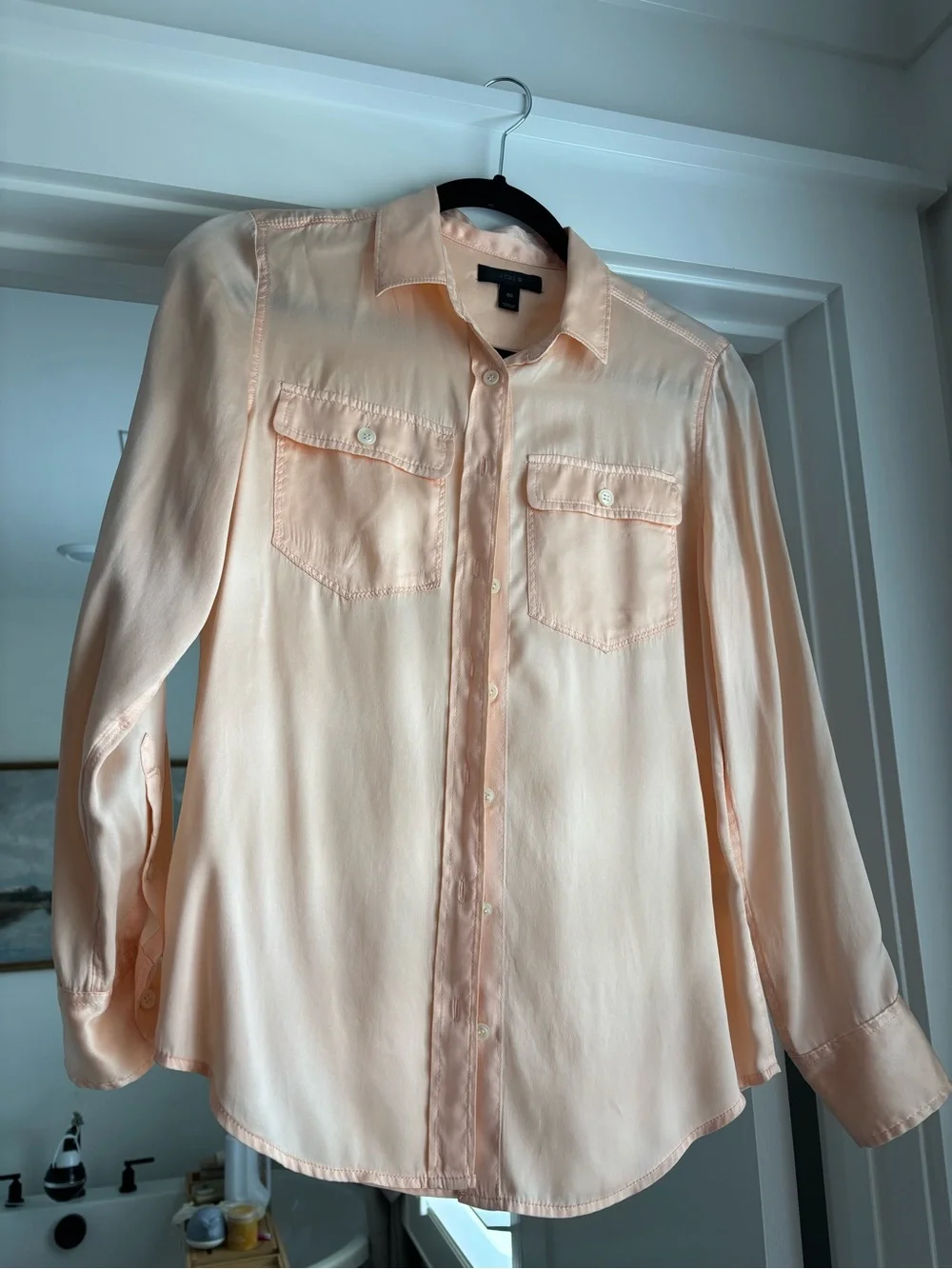 J. Crew Peach Long-Sleeve Button-Down Shirt